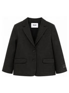 Blazer per bambina MSGM Kids nero con patch logo applicato F6MSJGJK100 110 MSGM KIDS 