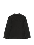 Blazer per bambina MSGM Kids nero con patch logo applicato F6MSJGJK100 110 MSGM KIDS 
