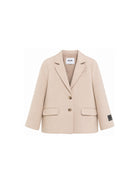 Giacca per bambina MSGM Kids beige con chiusura frontale con bottoni F6MSJGJK100 MS030 MSGM KIDS 