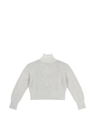 Maglione per bambina Msgm kids bianco crema con stampa logo sul davanti F6MSJGJP207 013 MSGM KIDS 