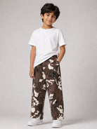 Pantaloni per bambino MSGM Kids camouflage multicolore logo ricamato sul davanti F6MSJGPA053 MS097 MSGM KIDS 