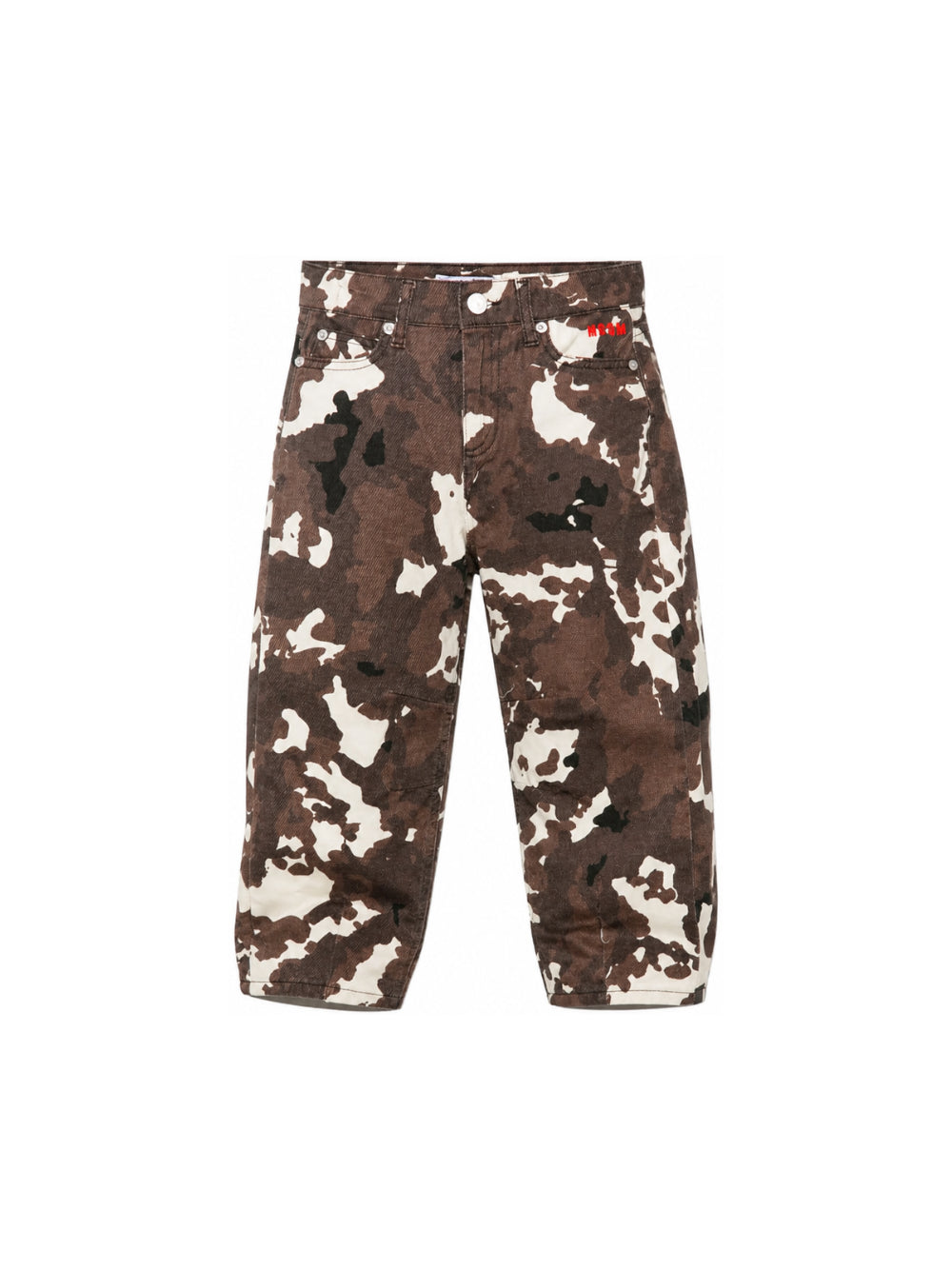 Pantaloni per bambino MSGM Kids camouflage multicolore logo ricamato sul davanti F6MSJGPA053 MS097 MSGM KIDS 