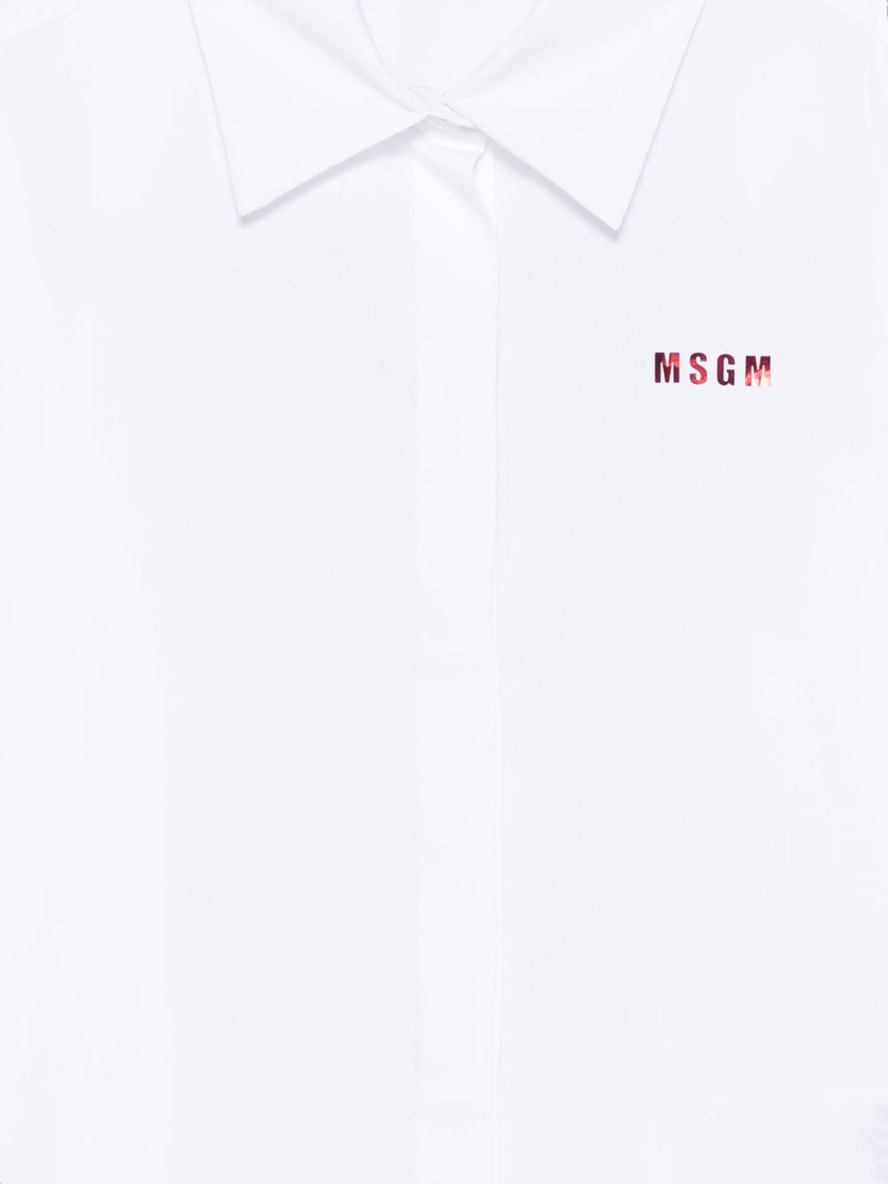 Camicia per bambina Msgm Kids bianca con colletto classico F6MSJGSI128 002 MSGM KIDS 
