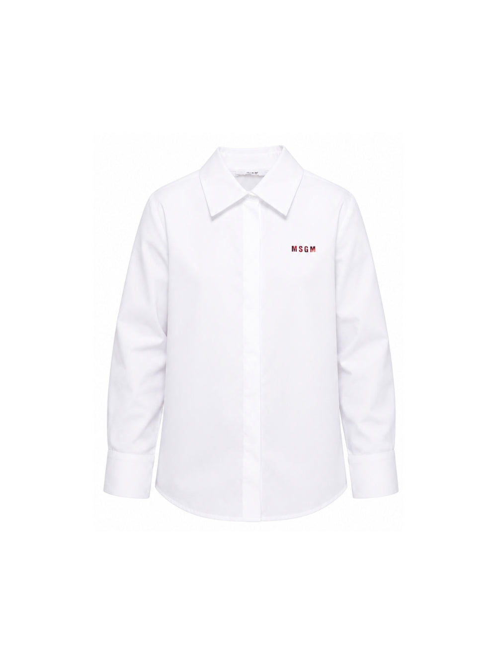 Camicia per bambina Msgm Kids bianca con colletto classico F6MSJGSI128 002 MSGM KIDS 