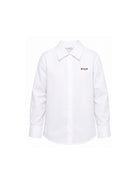 Camicia per bambina Msgm Kids bianca con colletto classico F6MSJGSI128 002 MSGM KIDS 