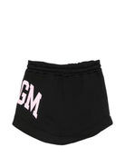 Gonna per bambina MSGM Kids nera con stampa logo F6MSJGSK033 110 MSGM KIDS 