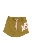 Gonna per bambina MSGM Kids verde con stampa logo F6MSJGSK033 MS089 MSGM KIDS 
