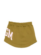 Gonna per bambina MSGM Kids verde con stampa logo F6MSJGSK033 MS089 MSGM KIDS 