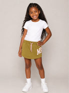 Gonna per bambina MSGM Kids verde con stampa logo F6MSJGSK033 MS089 MSGM KIDS 