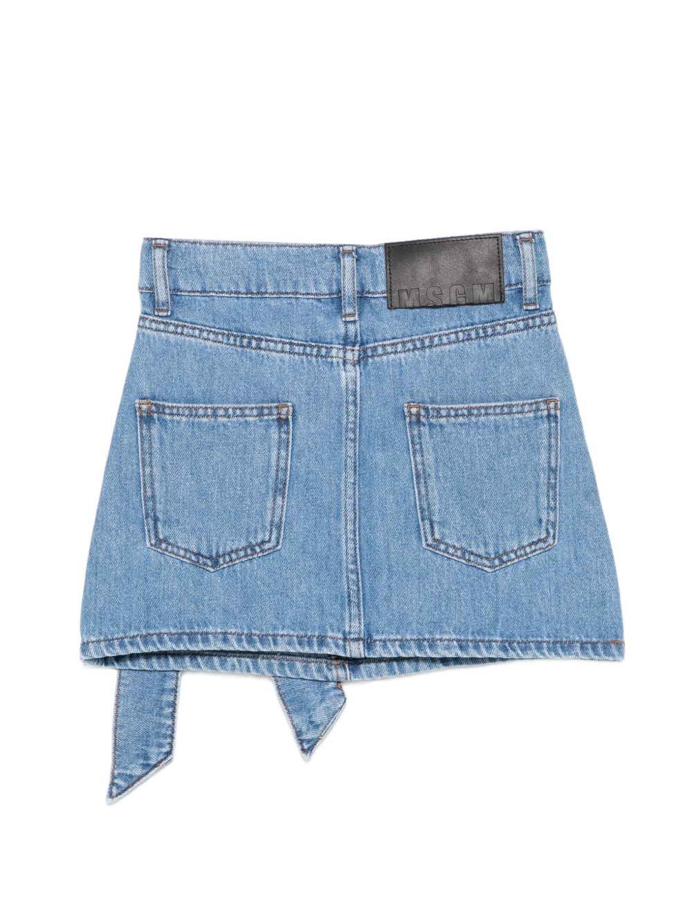 Gonna per bambina MSGM Kids azzurra con dettaglio con fiocco sul davanti F6MSJGSK049 126 MSGM KIDS 