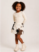 Gonna per bambina Msgm Kids multicolore con logo ricamato F6MSJGSK081 MS098 MSGM KIDS 