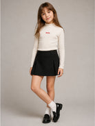 Gonna per bambina Msgm Kids nera con logo ricamato in vita F6MSJGSK101 110 MSGM KIDS 