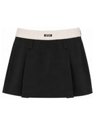 Gonna per bambina Msgm Kids nera con logo ricamato in vita F6MSJGSK101 110 MSGM KIDS 