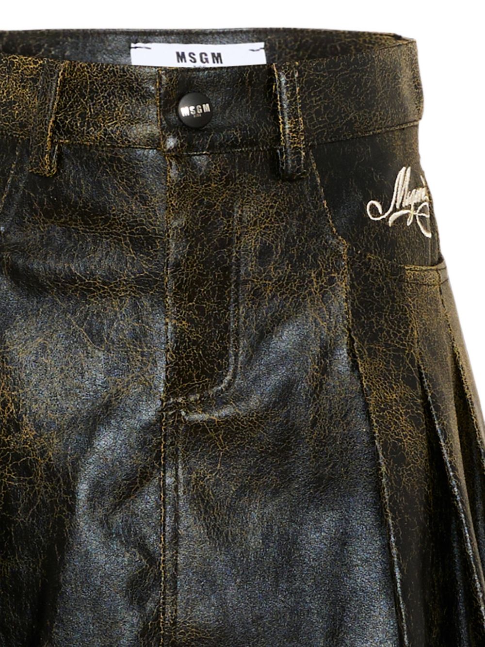 Gonna plissettata MSGM Kids nero con dettagli plissettati F6MSJGSK112 110 MSGM KIDS 