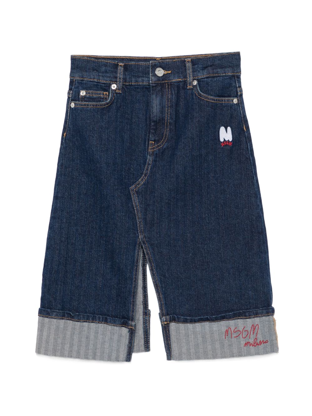 Gonna per bambina MSGM Kids blu con ricamo F6MSJGSK296 126 MSGM KIDS 