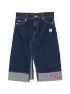 Gonna per bambina MSGM Kids blu con ricamo F6MSJGSK296 126 MSGM KIDS 