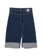 Gonna per bambina MSGM Kids blu con ricamo F6MSJGSK296 126 MSGM KIDS 