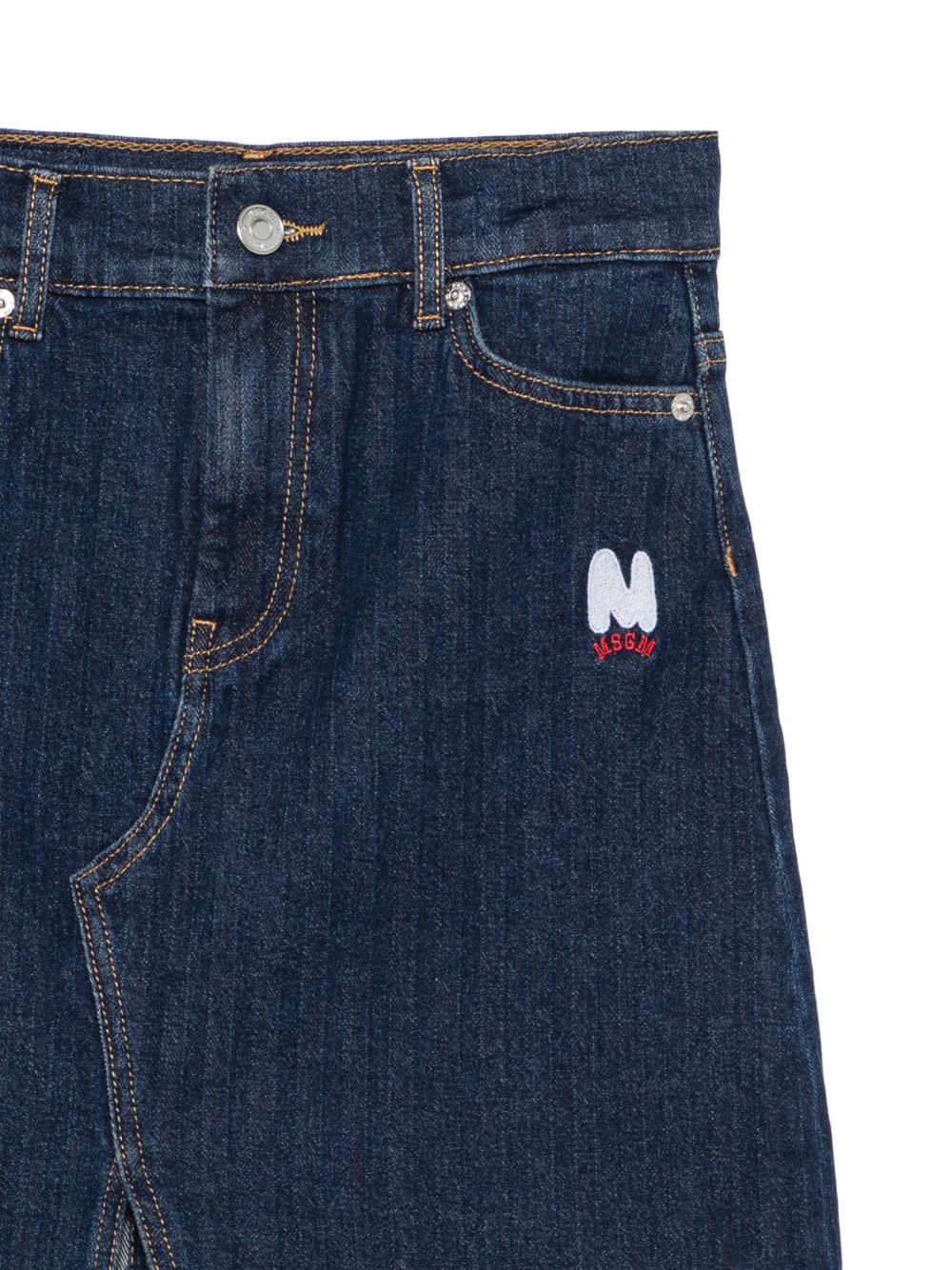 Gonna per bambina MSGM Kids blu con ricamo F6MSJGSK296 126 MSGM KIDS 