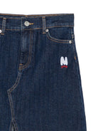 Gonna per bambina MSGM Kids blu con ricamo F6MSJGSK296 126 MSGM KIDS 