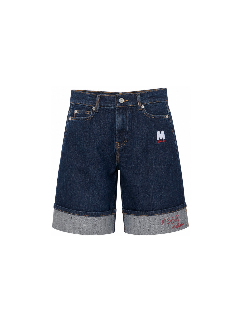 Gonna per bambina MSGM Kids blu con ricamo F6MSJGSK296 126 MSGM KIDS 