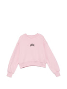 Felpa per bambina MSGM Kids rosa con stampa logo F6MSJGSW030 MS090 MSGM KIDS 