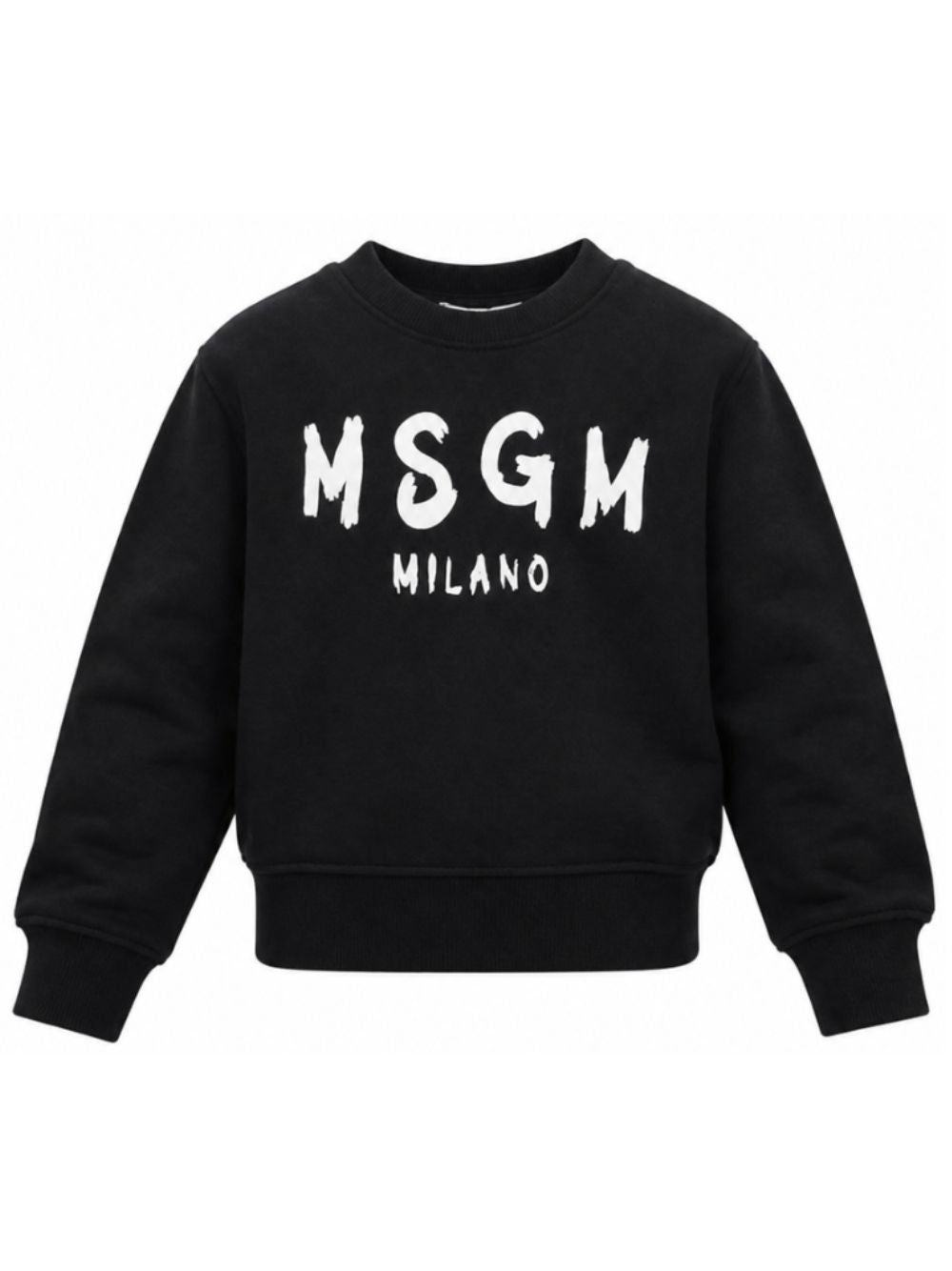 Felpa per bambina MSGM Kids nera con logo sul davanti F6MSJGSW047 110 MSGM KIDS 