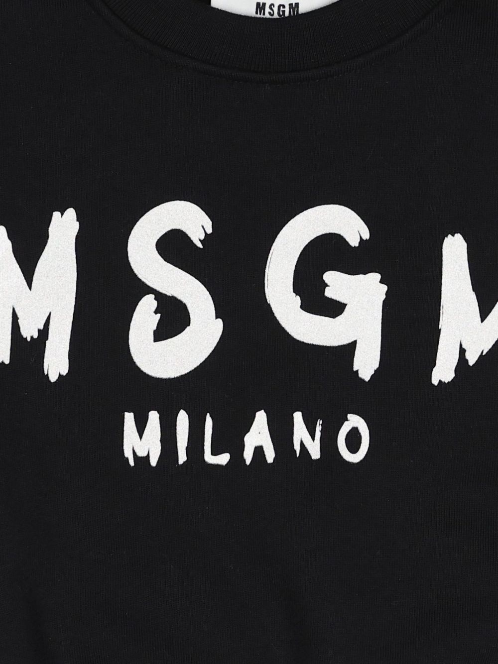 Felpa per bambina MSGM Kids nera con logo sul davanti F6MSJGSW047 110 MSGM KIDS 