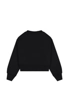 Felpa per bambina MSGM Kids nera con logo sul davanti F6MSJGSW047 110 MSGM KIDS 
