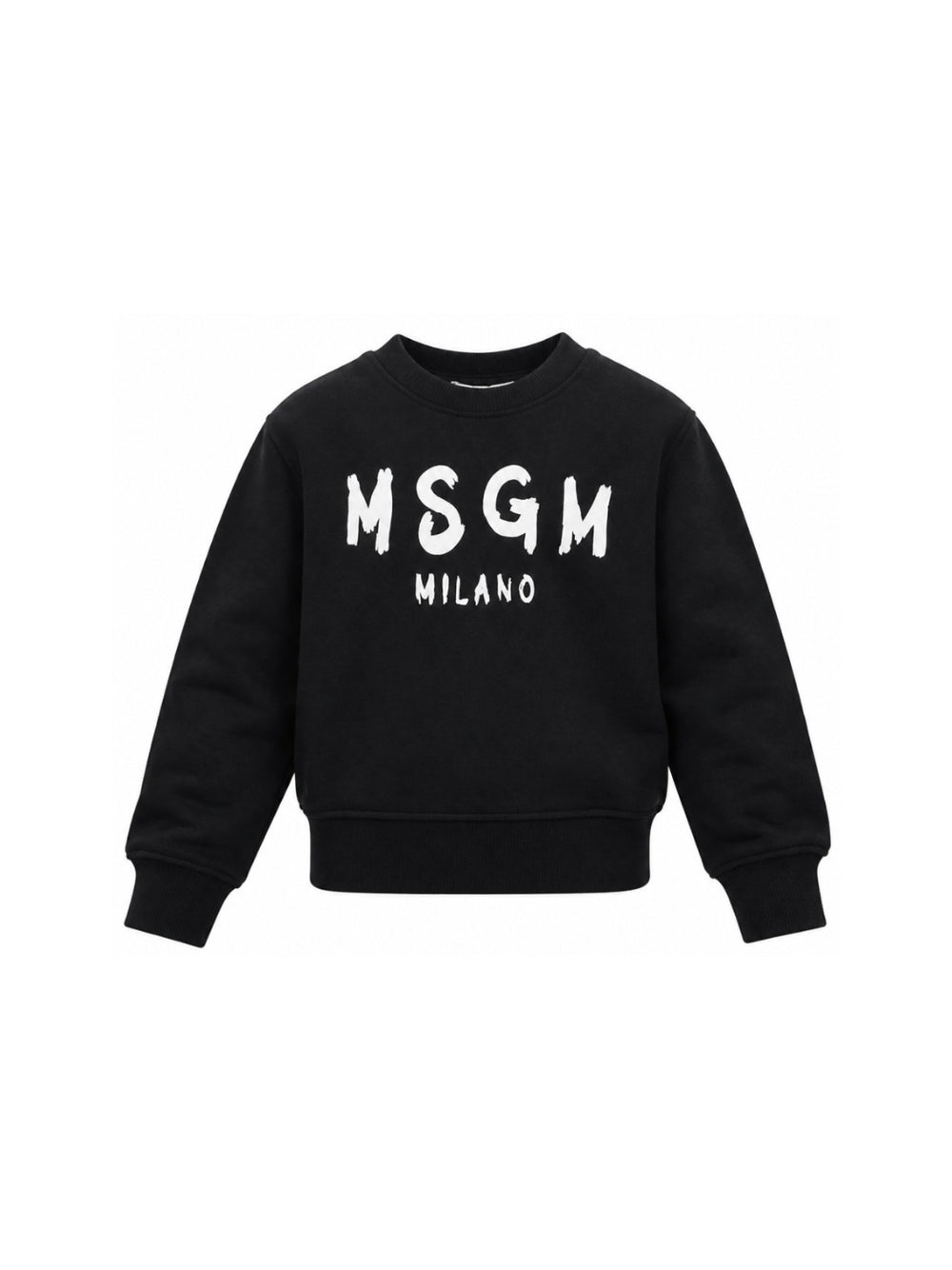 Felpa per bambina MSGM Kids nera con logo sul davanti F6MSJGSW047 110 MSGM KIDS 