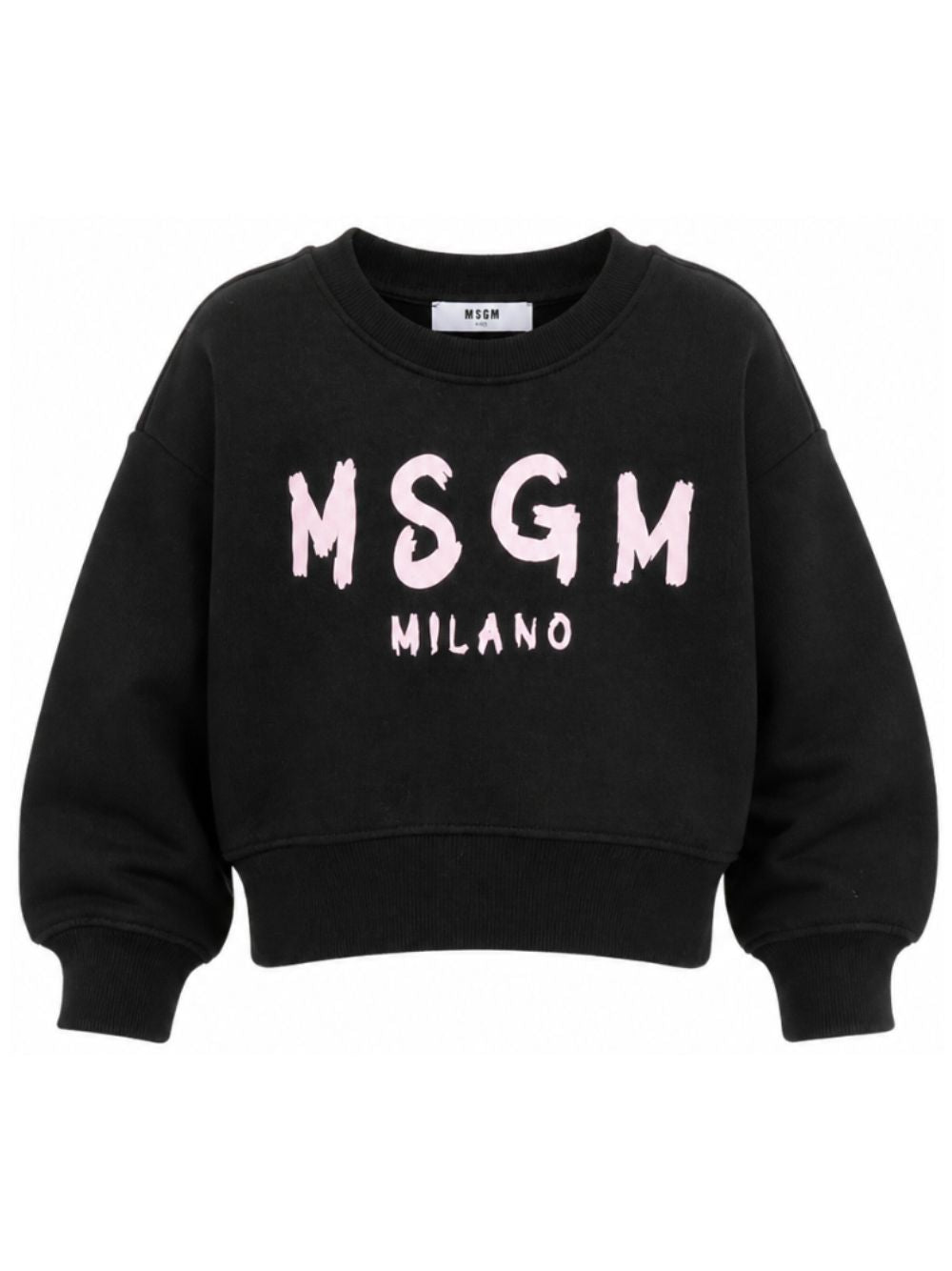 Felpa per bambina MSGM Kids nera con logo sul davanti F6MSJGSW047 MS092 MSGM KIDS 
