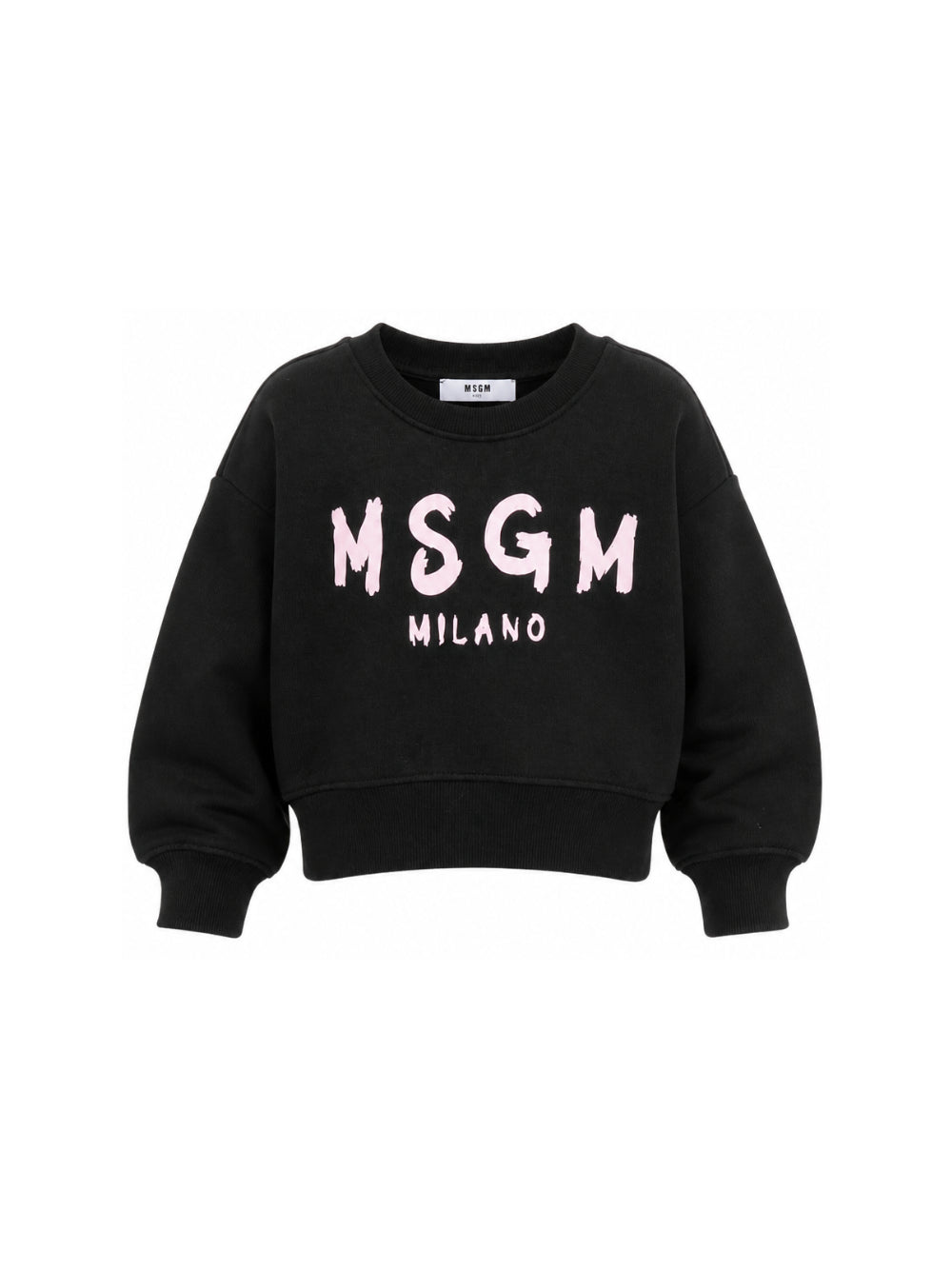 Felpa per bambina MSGM Kids nera con logo sul davanti F6MSJGSW047 MS092 MSGM KIDS 