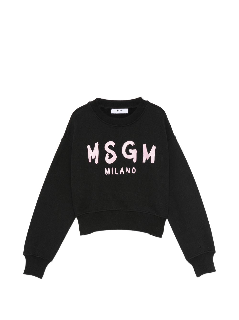 Felpa per bambina MSGM Kids nera con logo sul davanti F6MSJGSW047 MS092 MSGM KIDS 