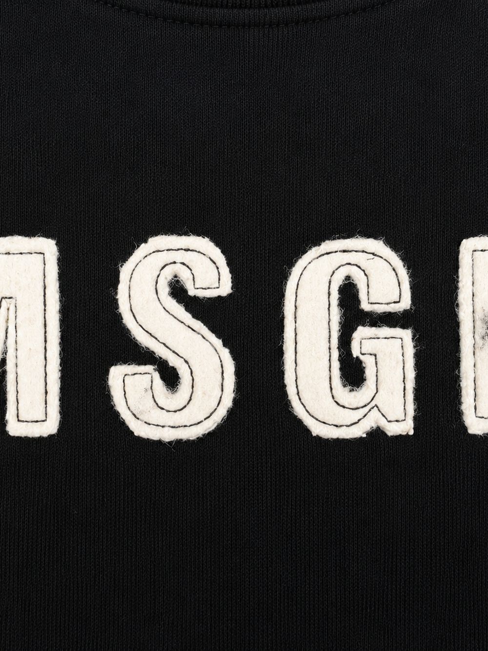 Felpa per bambina MSGM Kids nera con logo applicato F6MSJGSW068 110 MSGM KIDS 