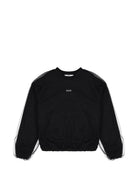 Felpa per bambina MSGM Kids nera con stampa logo sul davanti F6MSJGSW123 110 MSGM KIDS 