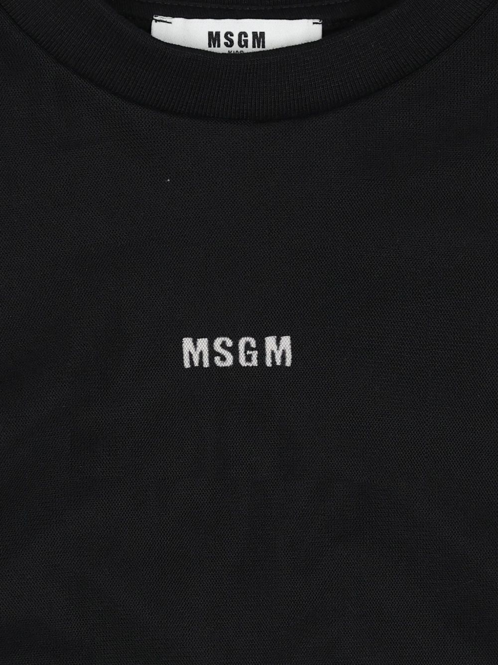 Felpa per bambina MSGM Kids nera con stampa logo sul davanti F6MSJGSW123 110 MSGM KIDS 