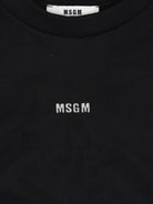 Felpa per bambina MSGM Kids nera con stampa logo sul davanti F6MSJGSW123 110 MSGM KIDS 