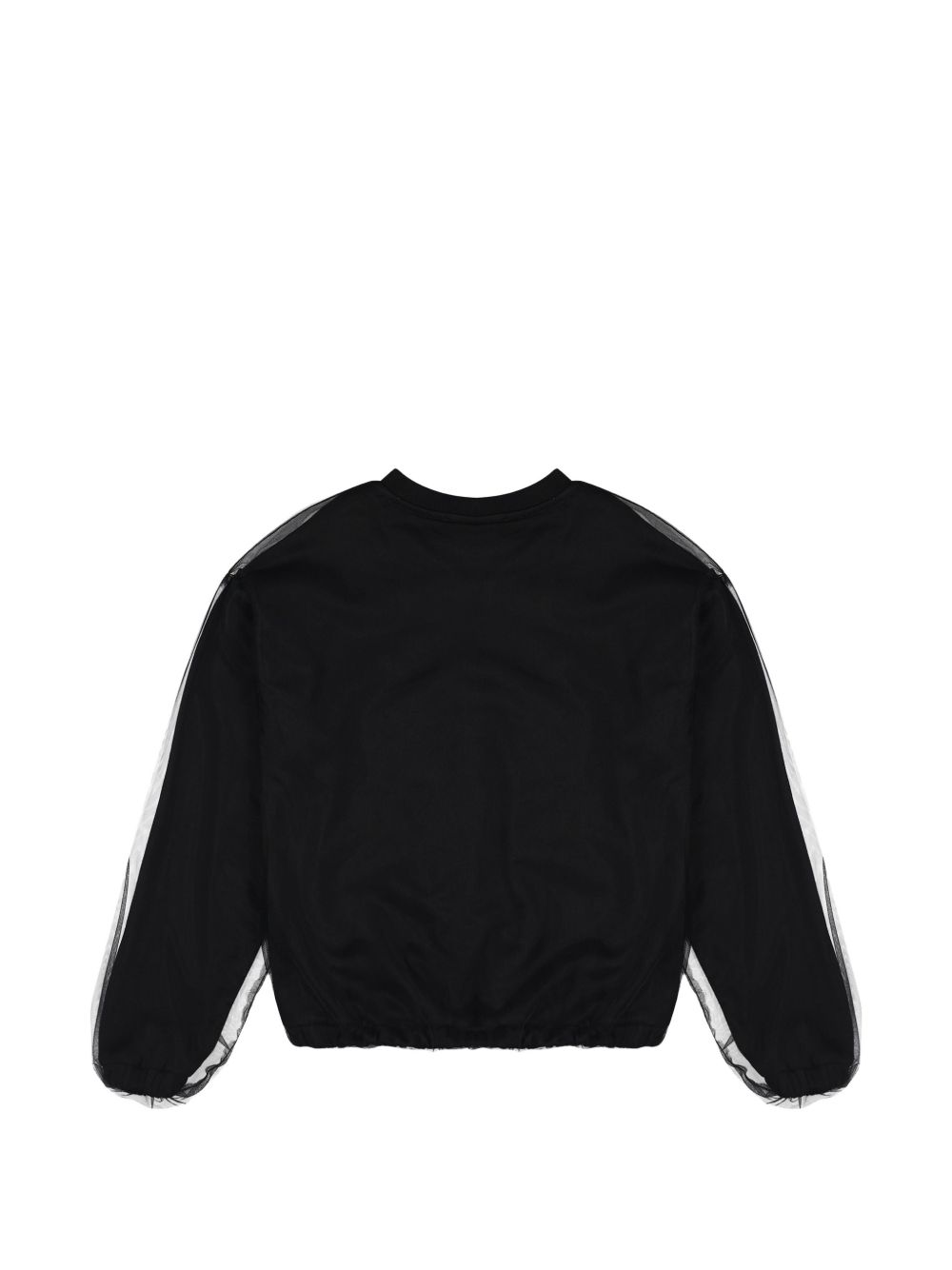 Felpa per bambina MSGM Kids nera con stampa logo sul davanti F6MSJGSW123 110 MSGM KIDS 