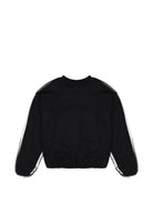 Felpa per bambina MSGM Kids nera con stampa logo sul davanti F6MSJGSW123 110 MSGM KIDS 