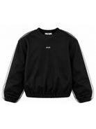 Felpa per bambina MSGM Kids nera con stampa logo sul davanti F6MSJGSW123 110 MSGM KIDS 
