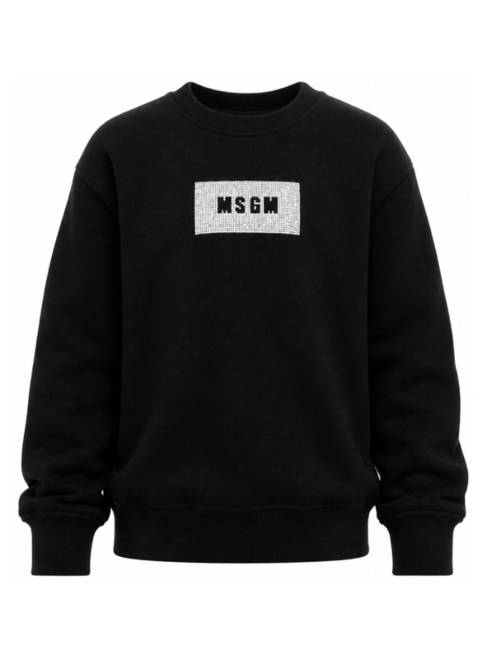 Felpa per bambina MSGM Kids nera con logo sul davanti F6MSJGSW208 110 MSGM KIDS 