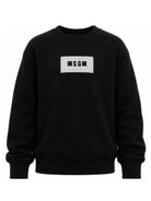 Felpa per bambina MSGM Kids nera con logo sul davanti F6MSJGSW208 110 MSGM KIDS 