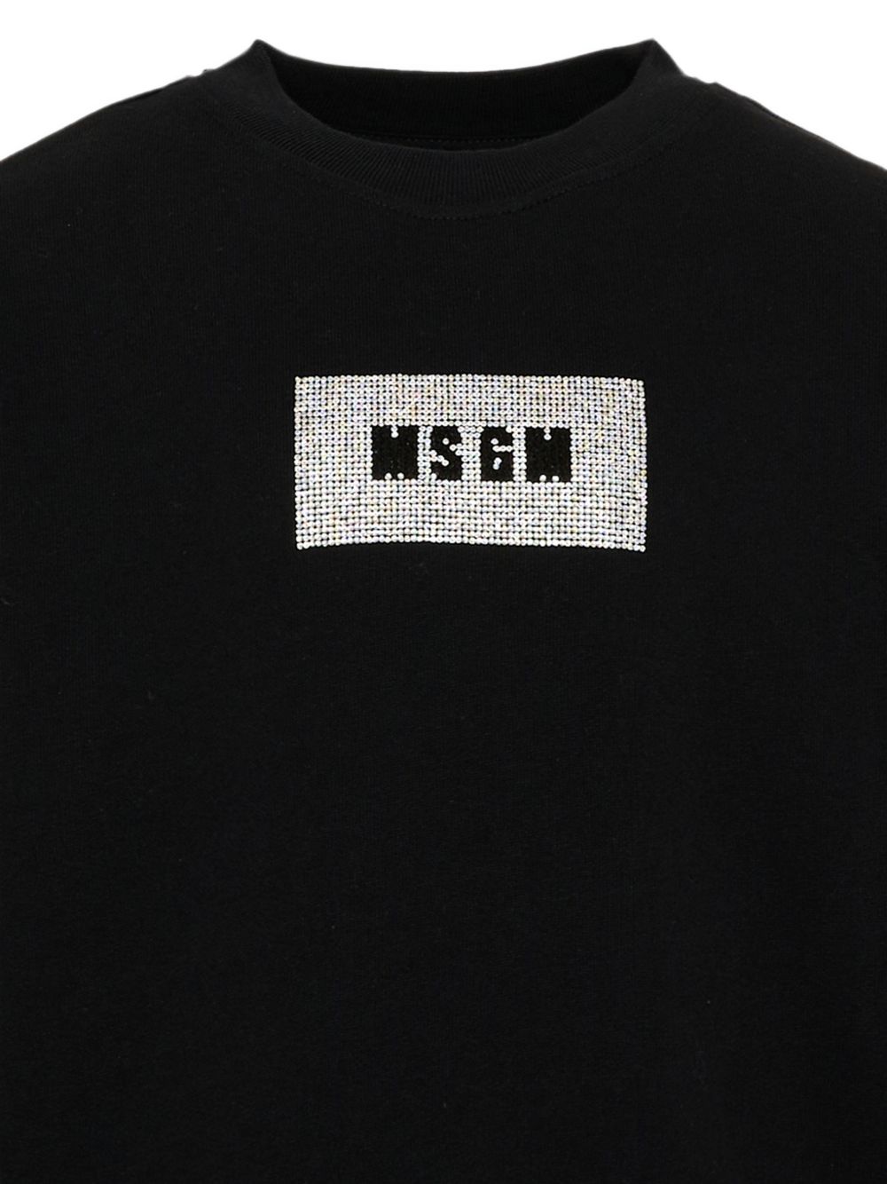 Felpa per bambina MSGM Kids nera con logo sul davanti F6MSJGSW208 110 MSGM KIDS 