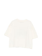 T-shirt per bambina MSGM Kids bianca con design crop F6MSJGTH042 013 MSGM KIDS 