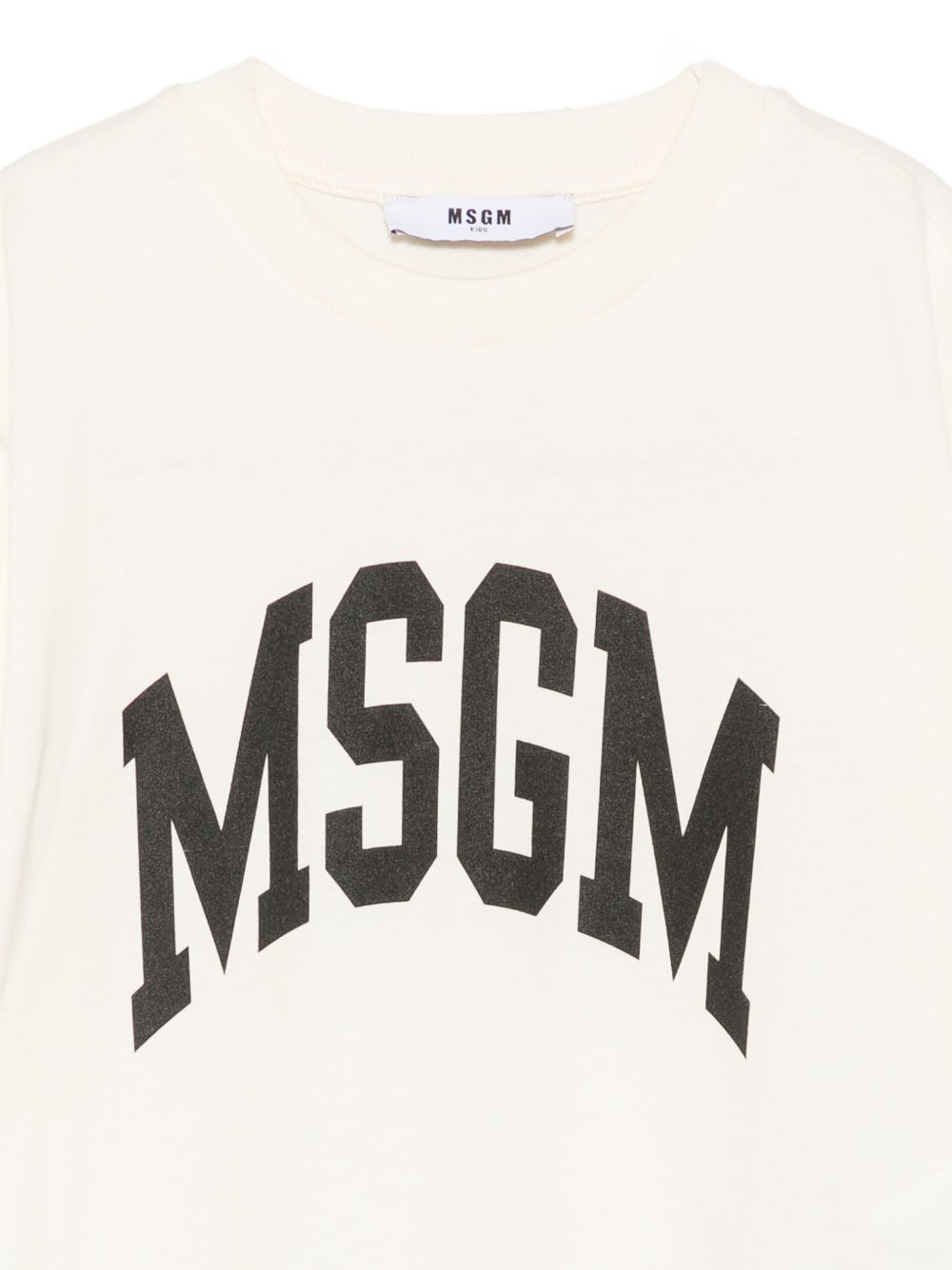 T-shirt per bambina MSGM Kids bianca con design crop F6MSJGTH042 013 MSGM KIDS 