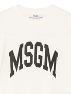 T-shirt per bambina MSGM Kids bianca con design crop F6MSJGTH042 013 MSGM KIDS 