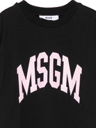 T-shirt per bambina MSGM Kids nera con stampa grafica F6MSJGTH042 110 MSGM KIDS 