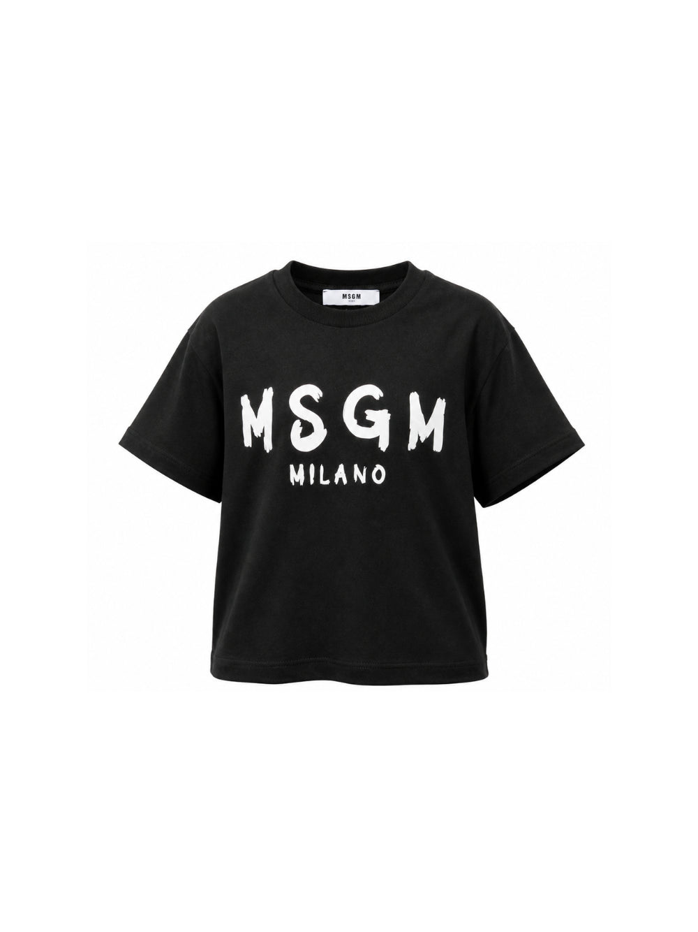 T-shirt per bambina MSGM Kids nera con stampa grafica logo F6MSJGTH046 110 MSGM KIDS 
