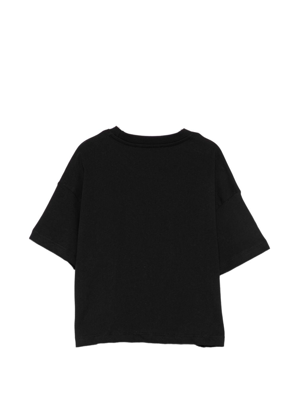 T-shirt per bambina MSGM Kids nera con stampa grafica logo F6MSJGTH046 110 MSGM KIDS 