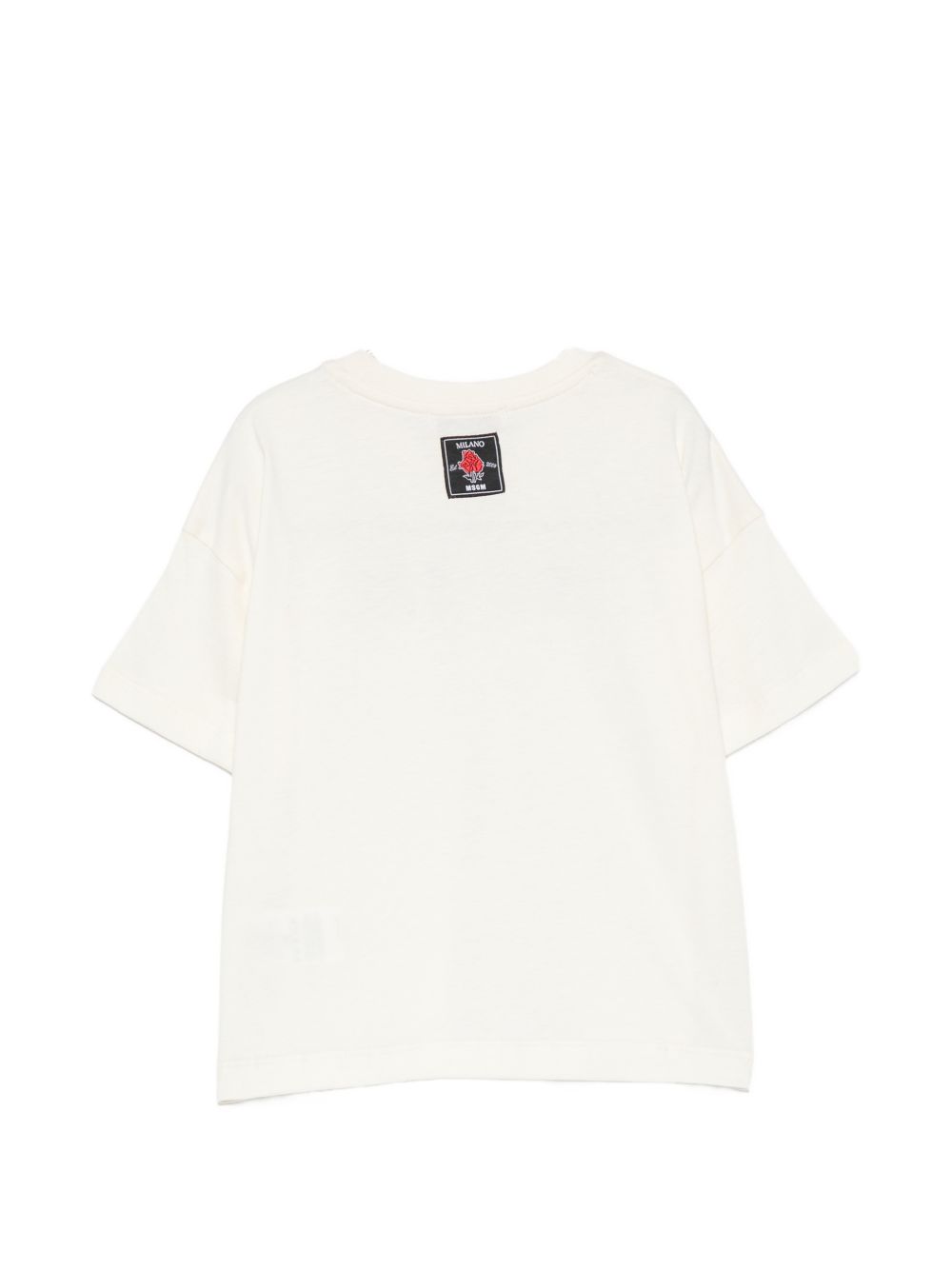 T-shirt per bambina MSGM Kids beige con patch logo F6MSJGTH067 013 MSGM KIDS 