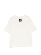 T-shirt per bambina MSGM Kids beige con patch logo F6MSJGTH067 013 MSGM KIDS 